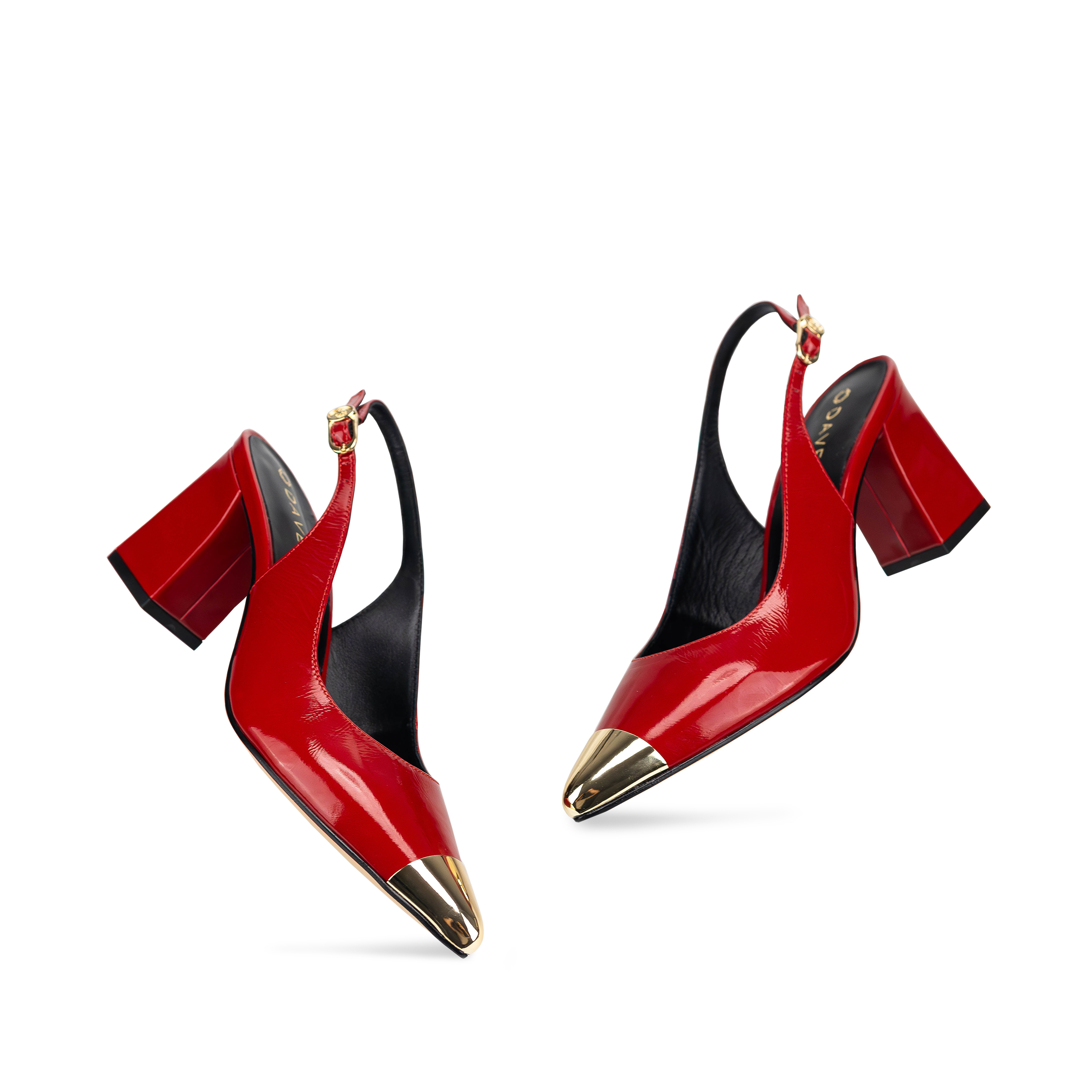 Zapatillas De Tacón Elegantes Para Mujer De Piel Davenia Mod. Adela